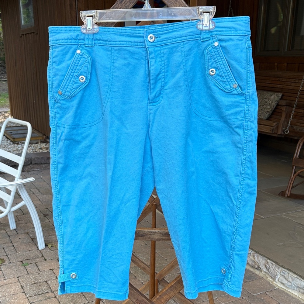 Stylish Blue Gloria Vanderbilt Capris